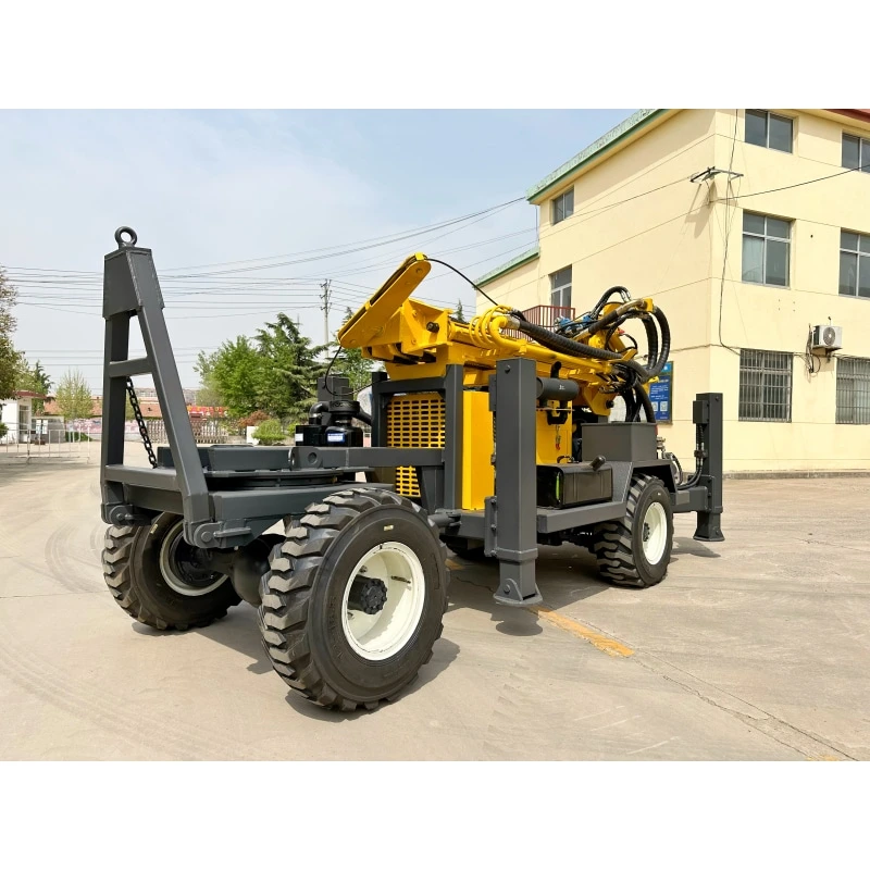 260m Diesel Engine Borehole Water Well Drilling Rig Machineself-Propelled Wheel-Type Belt Opening and Closing Power Head