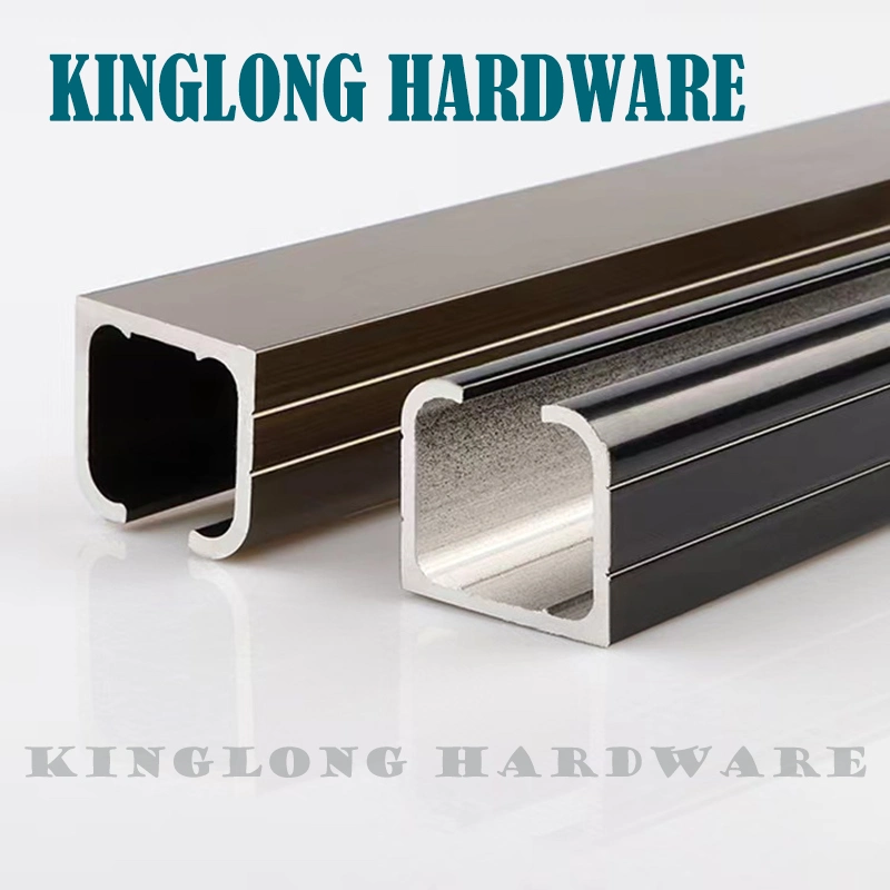 High Quaity Door & Window Hardware Hanging Wheel Roller Simple Style Aluminum Profile Hanging Sliding Gate Track Guide Rail