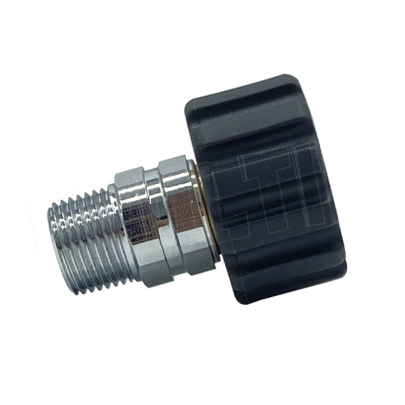 Accesorios de Hidrolimpiadora 3/8 Pulgada NPT Adecuado a M22 14mm Adaptador de manguera de lavado a presión de latón niquelado