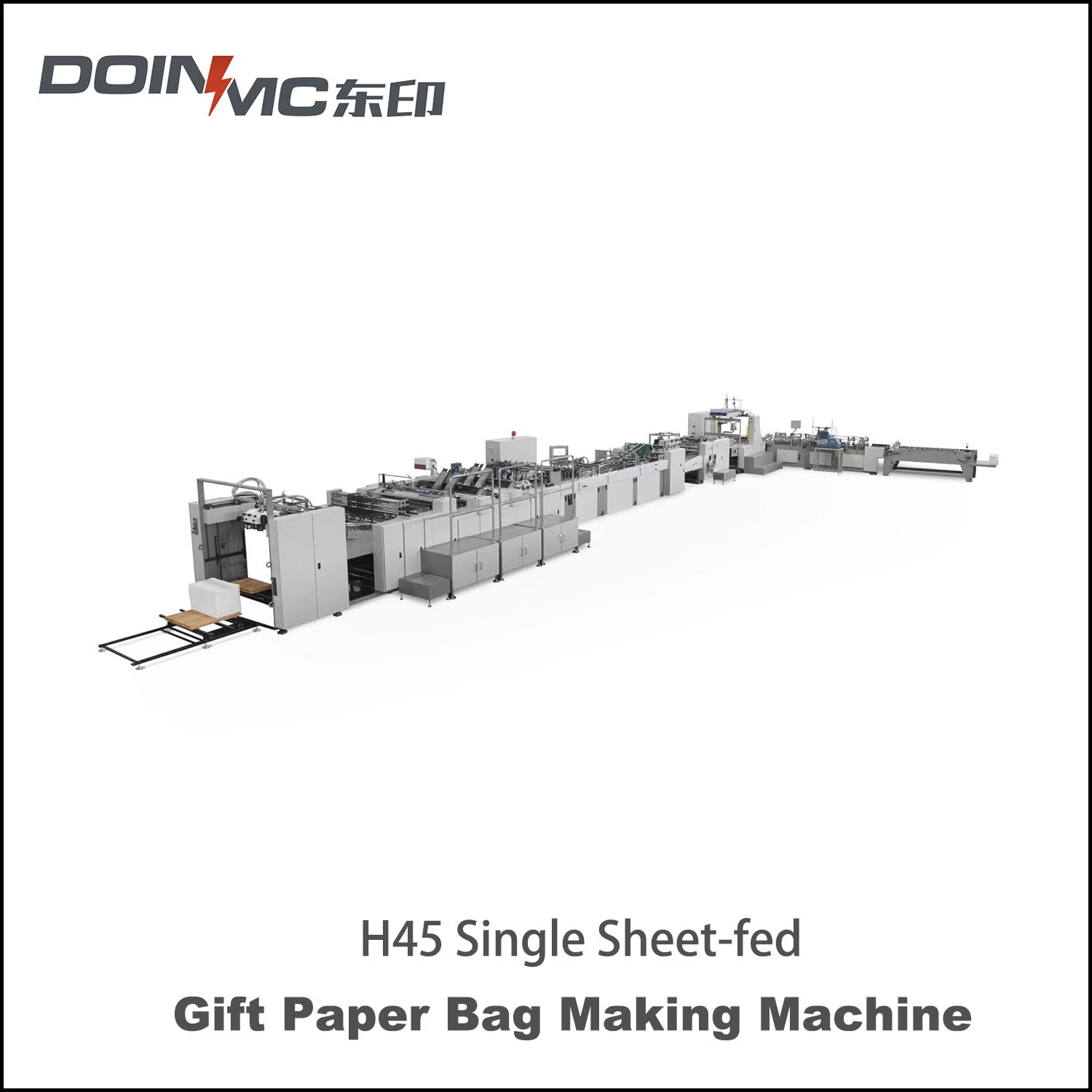Machine automatique de fabrication de sacs en papier de luxe à alimentation unique