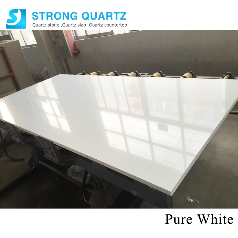 Pure White/Grey/Black/Red/Beige Quartz Stone Slabs Countertop From Guangdong Foshan China