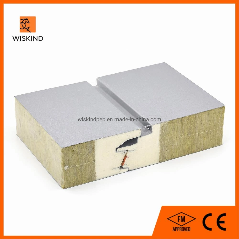 60mm 80mm 100mm 120mm 150mm Rock Wool/Glass Wool/PU/PIR/Puf Foam Sandwich Panel Composed Panel for Office/Apartment