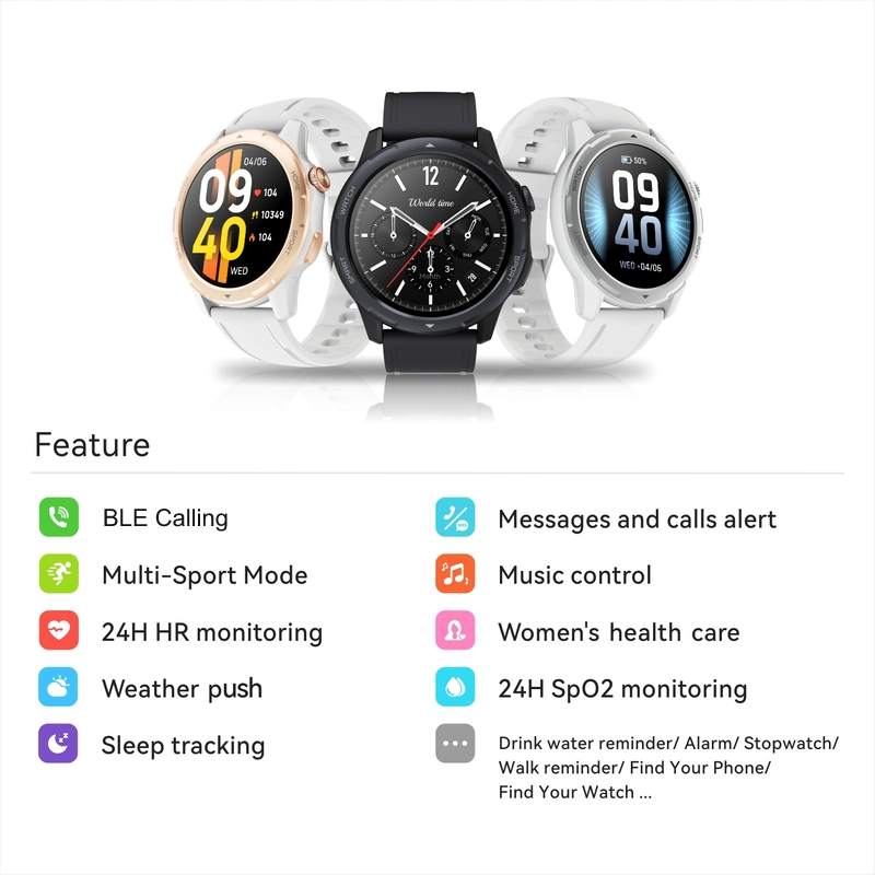 Новые Прибытие Подарочные Круглые часы IP68 водонепроницаемый телефон iOS Смарт-часы Android с Bluetooth Smartwatch