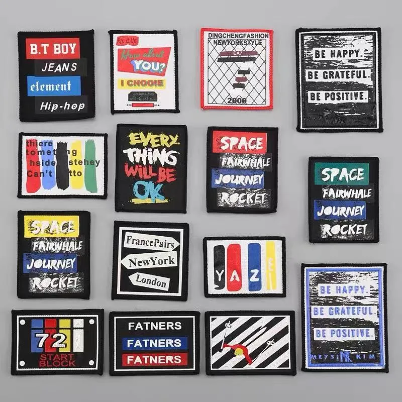 Fabrik gemacht Logo Kleidung gewebte Patches Custom Stickerei Patches für Kleidung