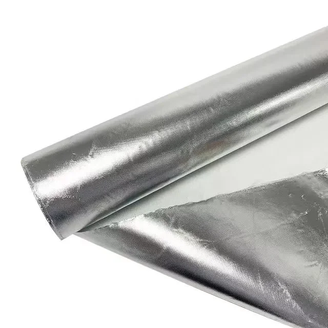 Aluminum Foil Non Woven Single Side Alu Foil Fiberglass Thermal Insulation Rolls for Roof