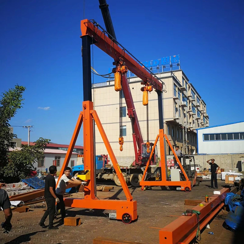 3 Tons Customized Electric Telescopic Hand Push Gantry Crane Manufacturer