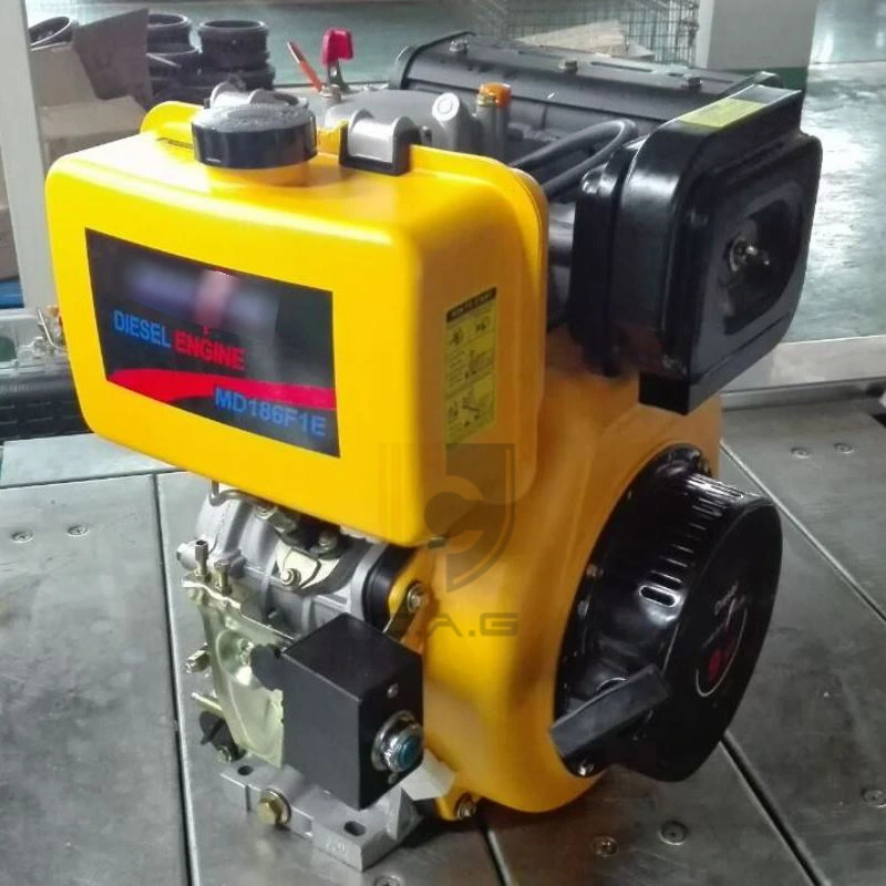 Moteur diesel Yanmar de 15HP 192f à démarrage électrique, refroidi par air, orienté vers l'agriculture, de 500cc