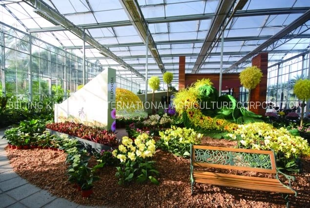 Mehrspan Venlo hydroponic polytunnel Landwirtschaftliche Glasgewächshaus für Gemüse/Blumen/Früchte/Garten/Ernte