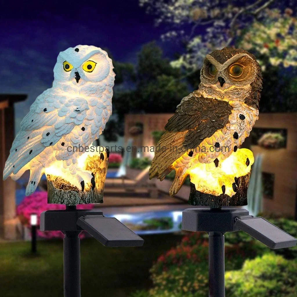 Wholesale Solar Garden Animals Cute Owl Solar Lamp Waterproof Outdoor Walkway Lights Outdoor Garden Home Decorative Lighting Portable LED Garden Light