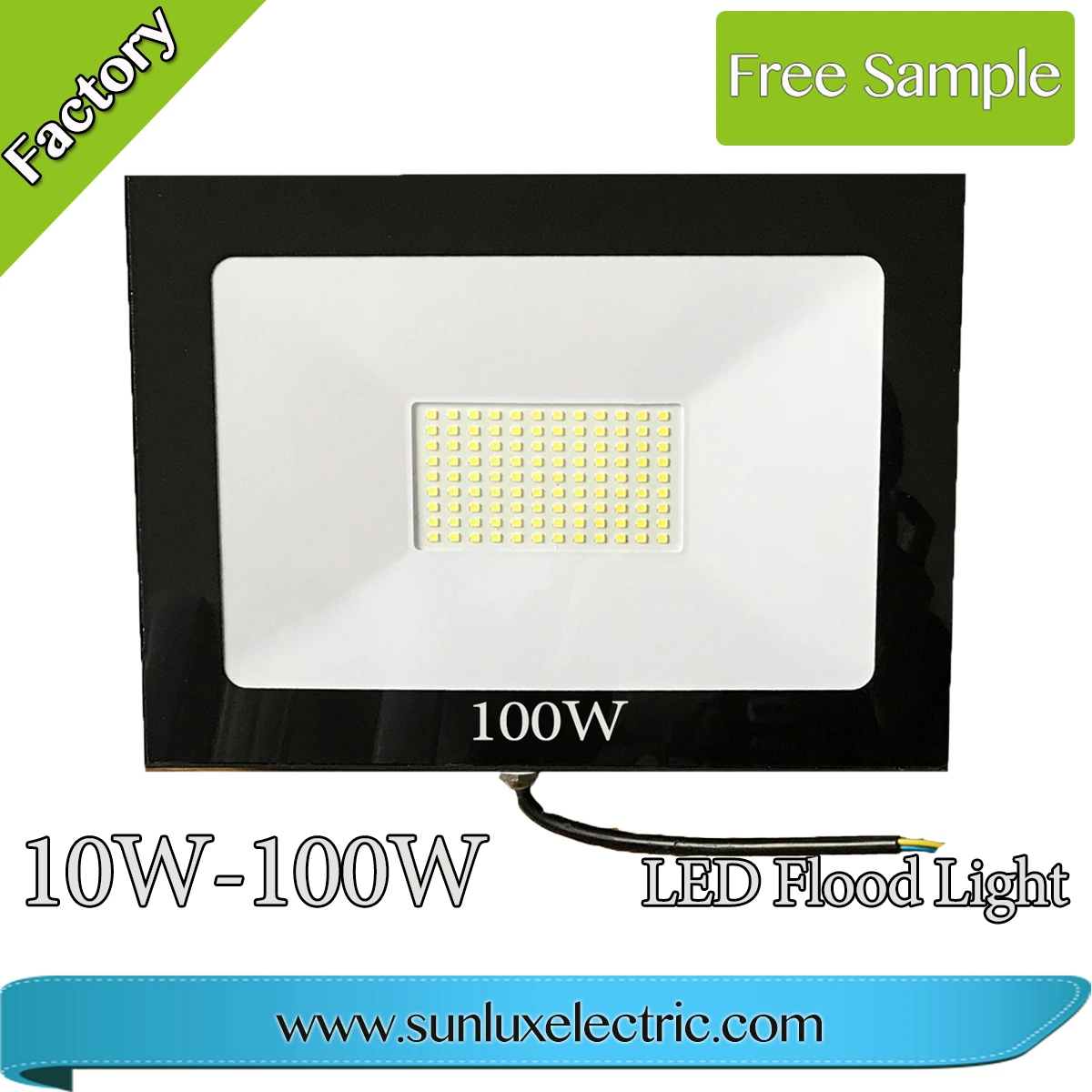 Distributor Factory Exports Saso UL CB Water Proof 10W - 100W IP66 Industrial LED Flood Light Made in China for Outdoor, Street, Garden, Park, Exterior Lighting