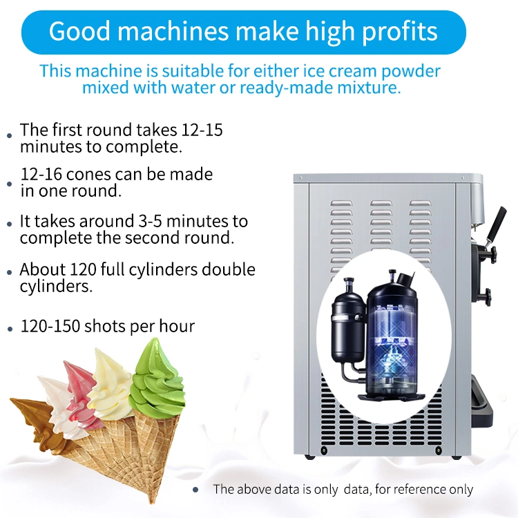 Soft Ice Cream Machine Kitchen Equipment Ice Cream Maker