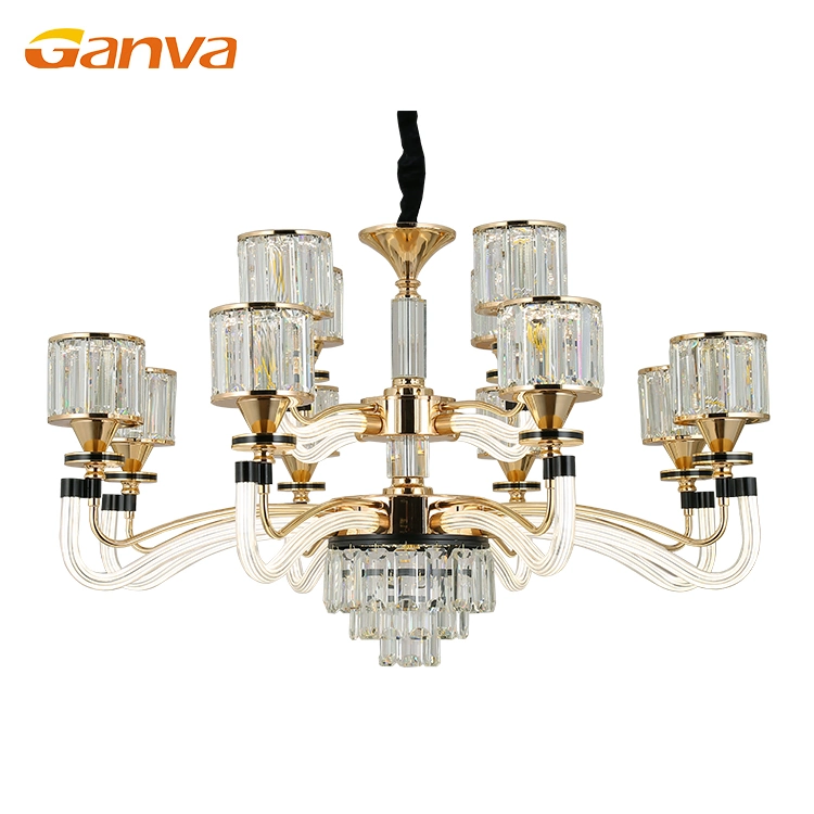 Contemporary Indoor Dining Room Banquet Luxury Crystal Chanliders