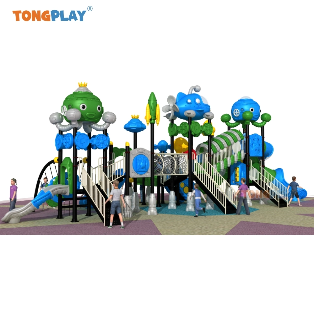 Space Series Jeux Enfants Outdoor Playground Plastic Combination Slide