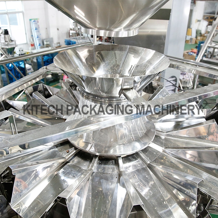 Kitech Factory High quality/High cost performance Automatic Banana Chips /Dried Fruit/Multihead Weigher Form Fill Seal Wrapping Flow Packaging Packing Filling Sealing Machine