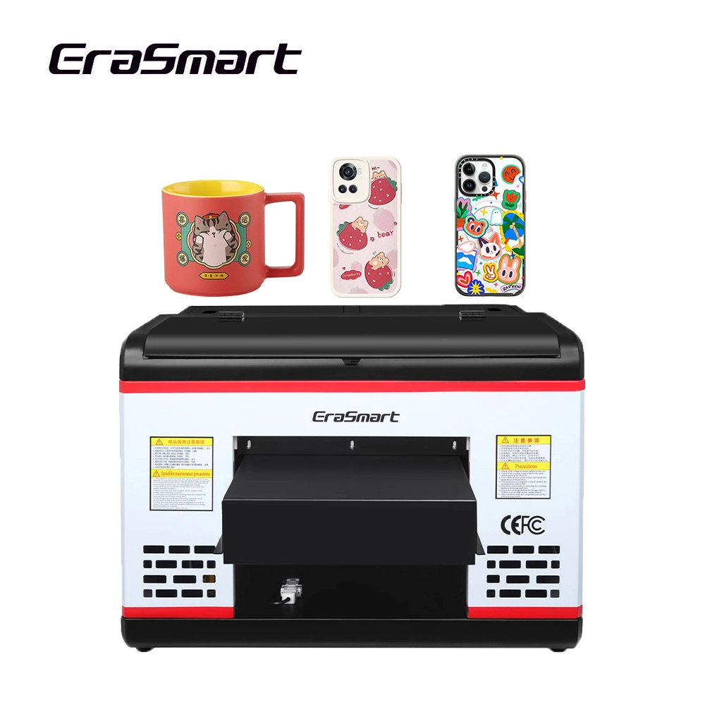 Erasmart Formato Panorâmico impressora jato de tinta Caso Telefone máquina de impressão digital de mesa impressora UV A3 impressora UV