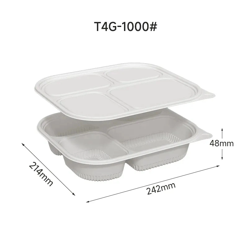 Großhandel/Lieferant umweltfreundliche PLA Grün kompostierbar Multi-Cell Split nehmen Maisstärke Bento Lunchbox