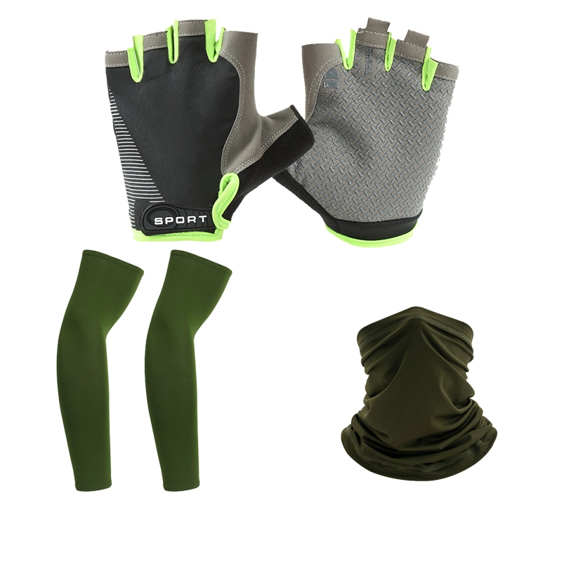 Fishing Cross-Country Bicycle Hiking Travel 3-in-1 Cycling Headband Gloves Sleeves Set