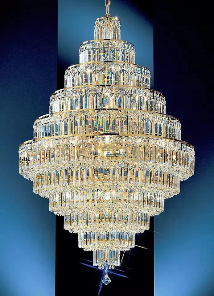 Fabricante grossista Brilho Lustre Escada Grande Extra Hang Lights Home Foyer lustre de cristal