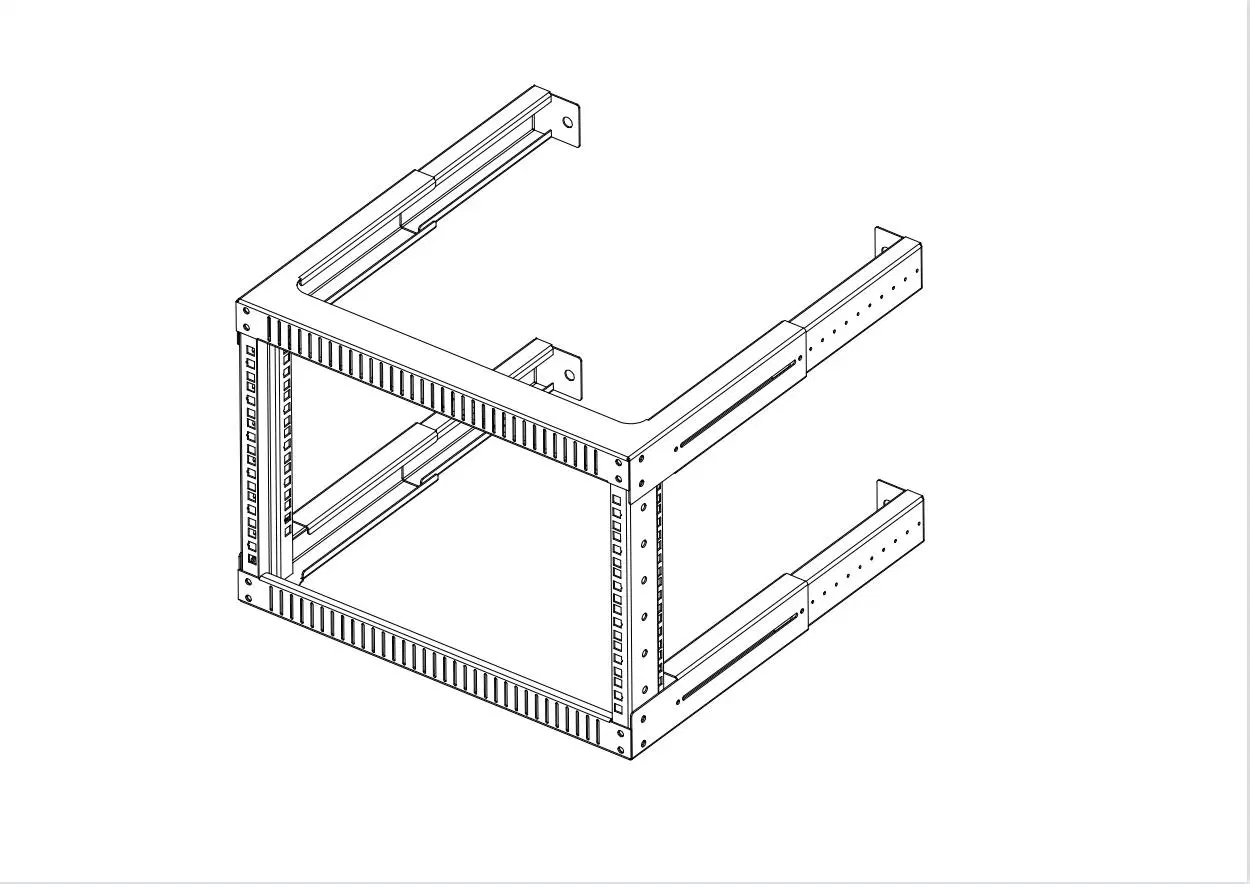 Jamanet 9u Eia Adjustable Depth Wall Mount Server Open Rack Network Frame