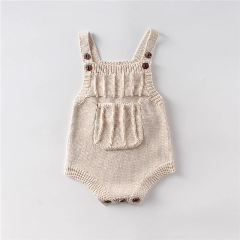 Baby Girls Boys Sleeveless Romper Jumpsuit 0-24m Baby Knitting Rompers Cute Overalls Newborn Kids Comfortable Sweater