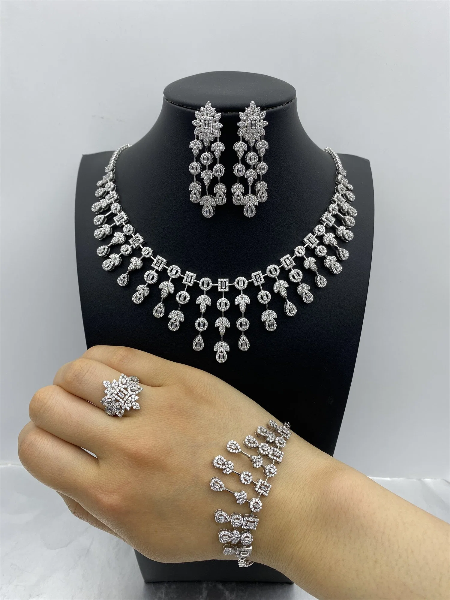 Custom MID-East Style Sterling Silver 925 Full-Set Jewelry