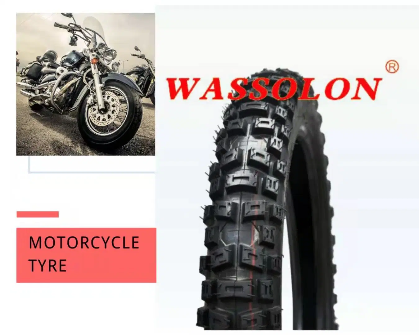 Moto Scooter Sapre Reaiatant Tubeless Rueda de goma de neumáticos de nylon natural 8PR/neumático