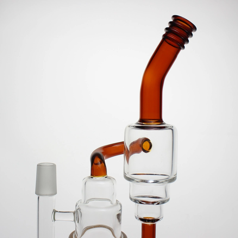 Stacked Cake Glass Water Pipe with Honeycomb Recycler Oil DAB Rigs Smoking Set