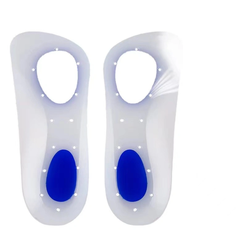 Silicone Shock-Absorbing Heel Flat Foot Sports and Leisure Half-Cushion Silicone Insole