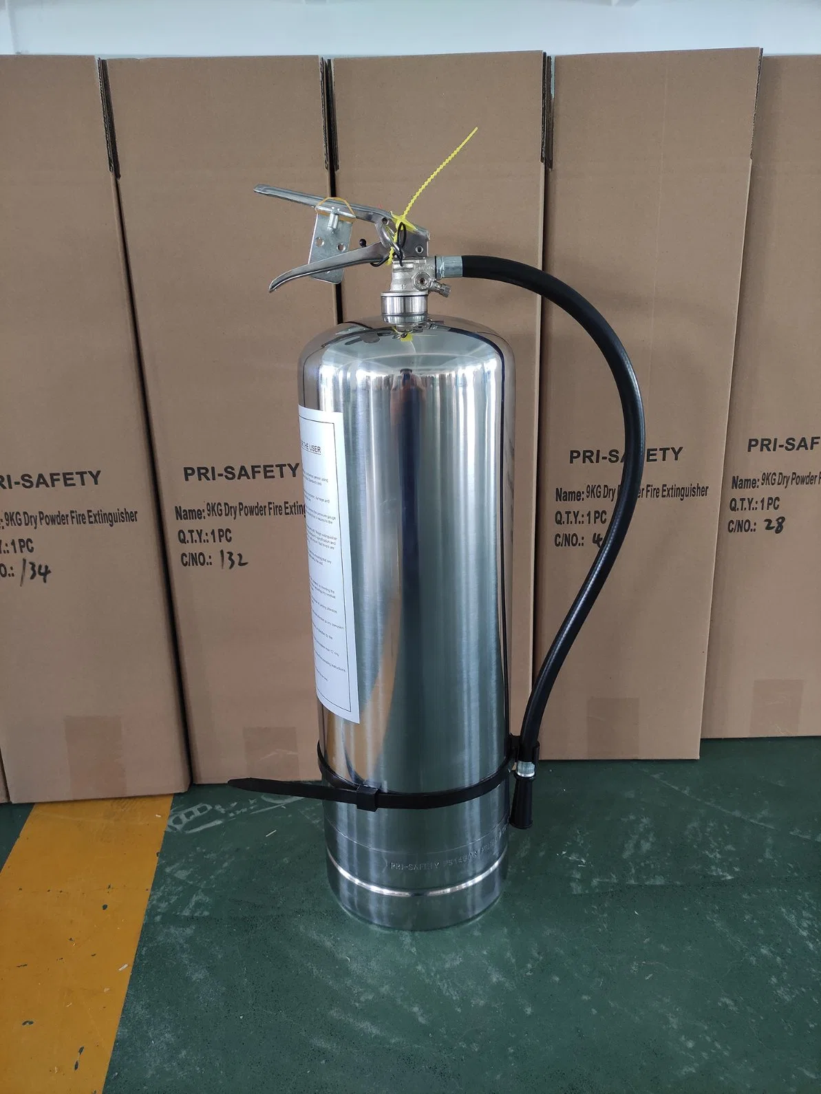 Portable 9kg Dry Powder SUS304 Stainless Steel Fire Extingusiher From Manufacturer