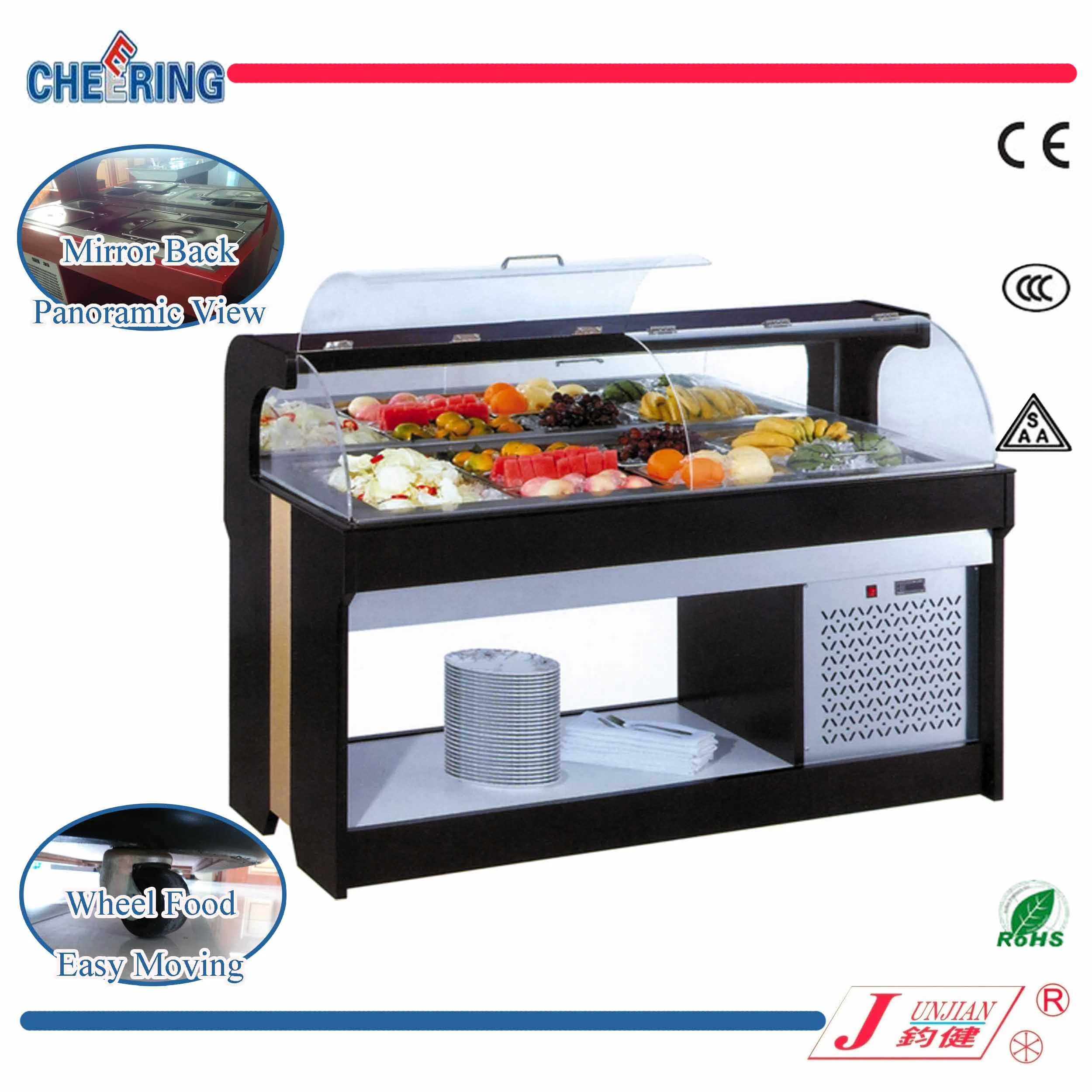 Salad Bar display Case for Cafeteria