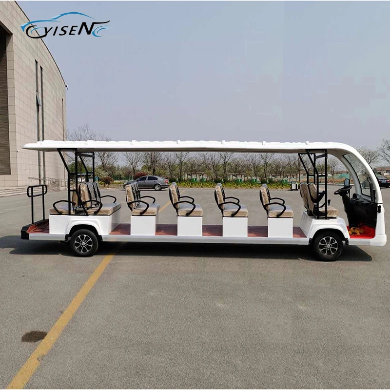 Electric Sightseeing Bus Golf Buggy Golf Cart 14 Seats Wholesale Sightseeing Cart