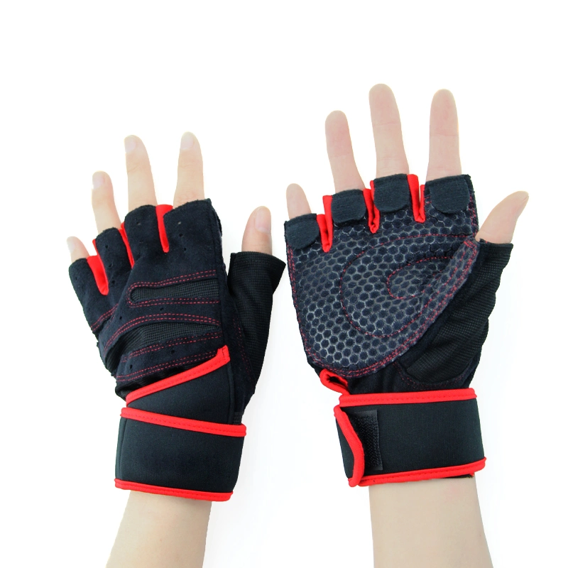 Boxing Weight Lifting Gloves with Wrist Wraps Support for Powerlifting, Cross Training, Fitness