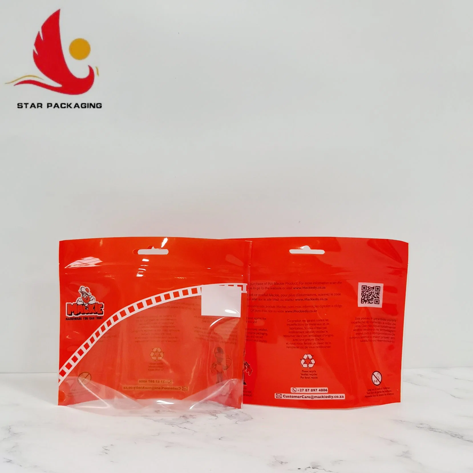 OEM Zipper Bag Plastic Bag Upright Bag Tool Packaging with Self-Sealing