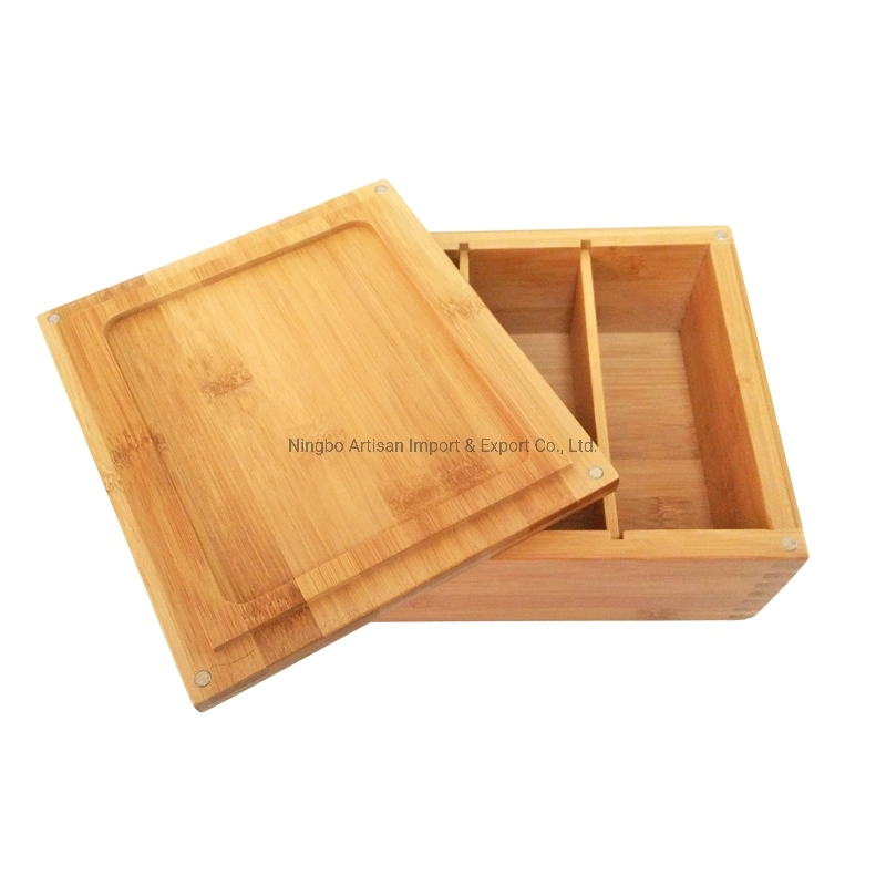 Competetive Supplier Bamboo Kitchen Storage Box with Lid