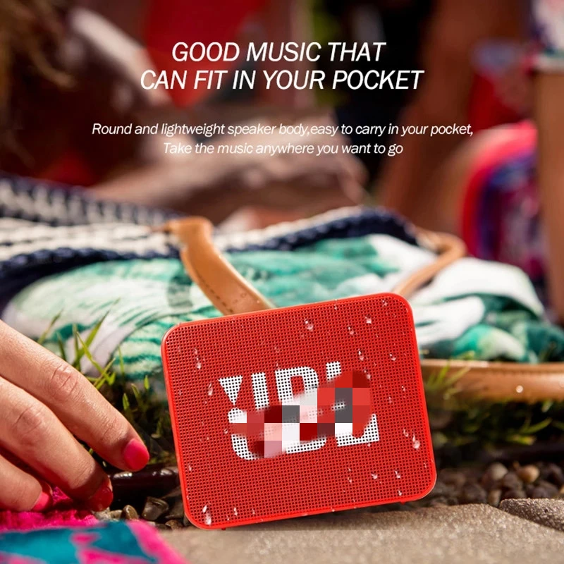 Mini GO2 Waterproof Music Player estéreo inalámbrico portátil con bluetooth Altavoz activo