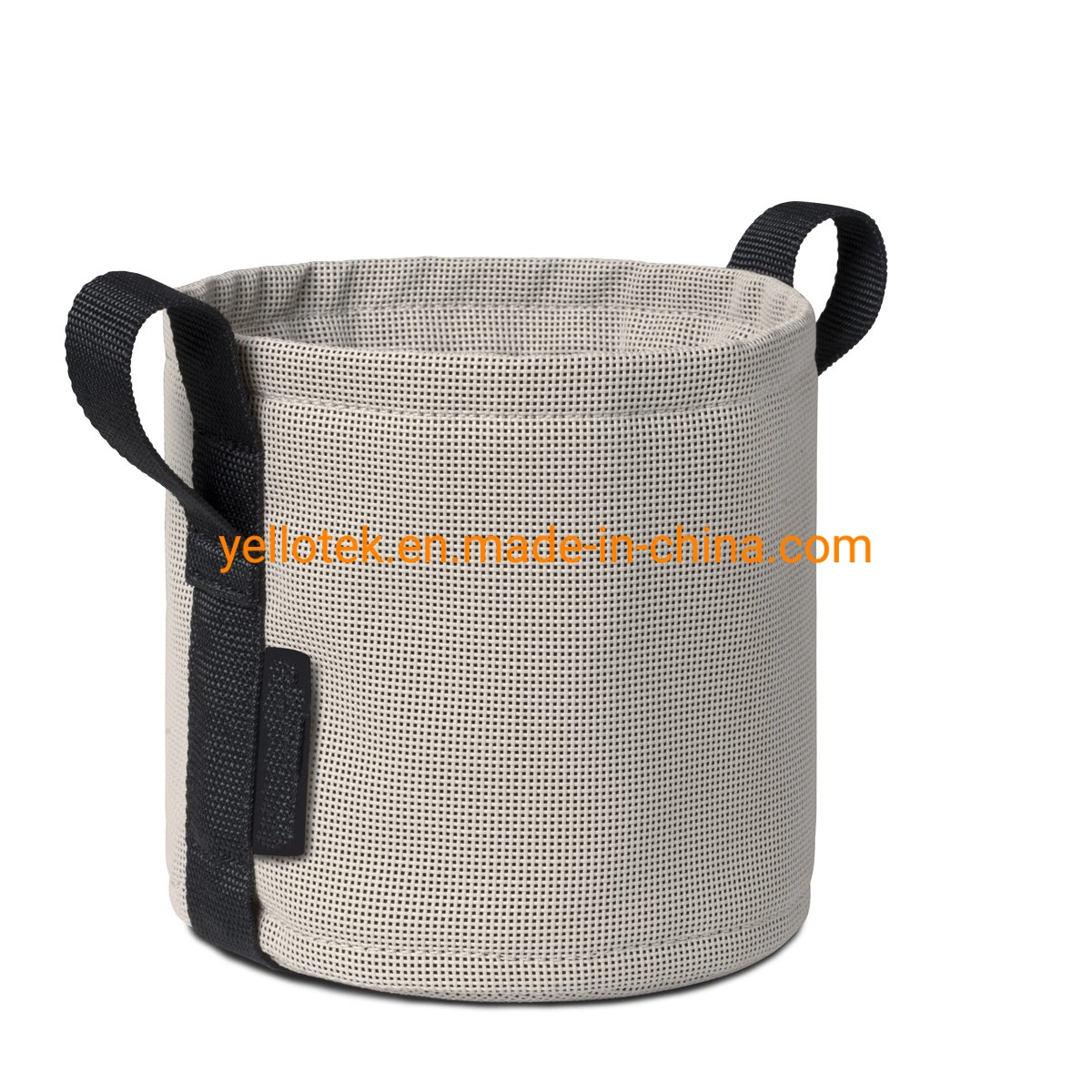 Round Colorful Tear Resistant Double Layer Canvas Fabric Pot with Handle for Urban Farmer Plant