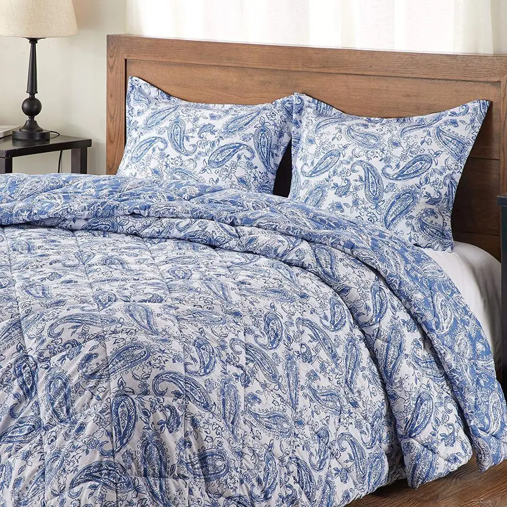 Comforter Sets Printed Paisley Microfiber Fabric Wholesale/Supplier Quilts