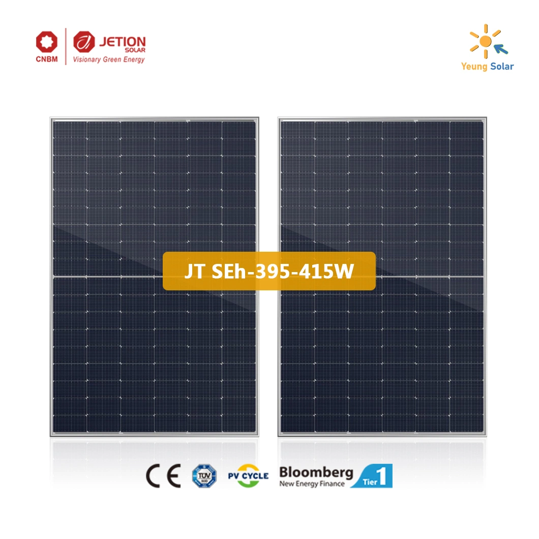 Nivel 1 de alta eficiencia Jetion Mono Módulo Solar Panel Solar Sistema de Energía Solar 395W 400W 410W 415W con CE, TUV