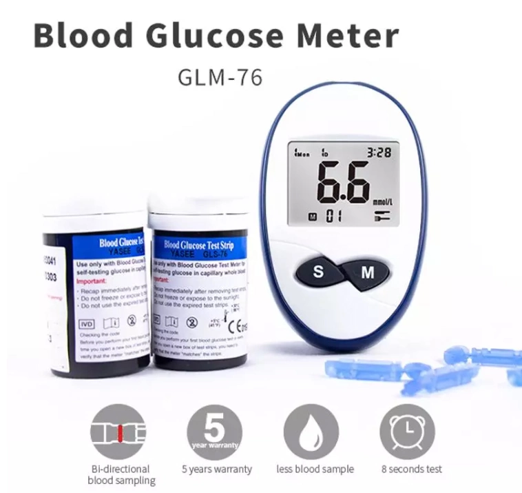 Portable Home Use Glucometer Blood Glucose Meter for Diabetic (GLM-76)