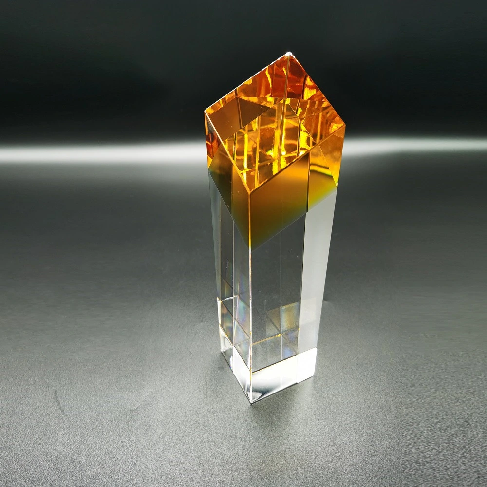 Crystal Trophy Empire Tower Award with Diamond Black Base