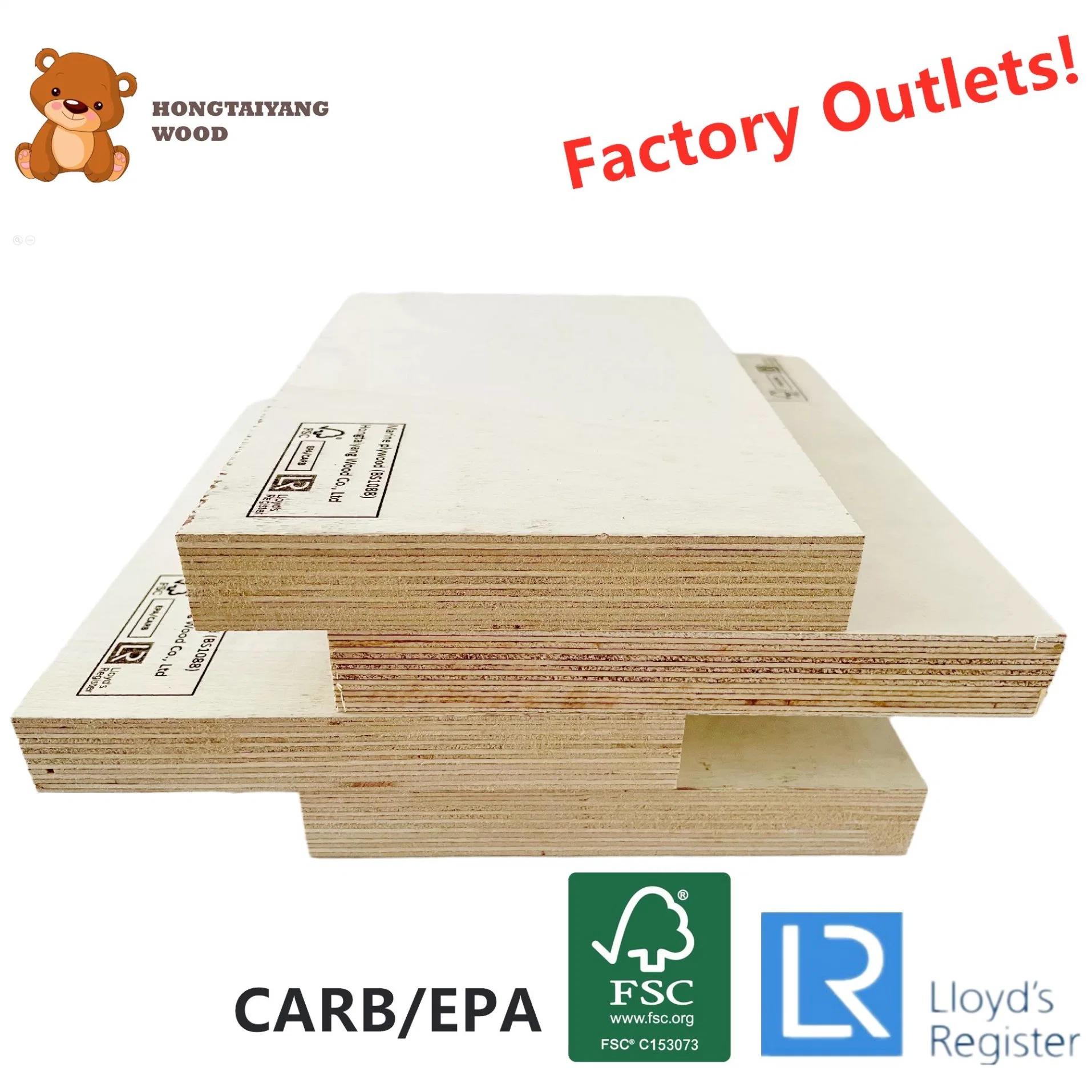 18mm 30mm Waterproof Birch Marine Plywood for Boat Building