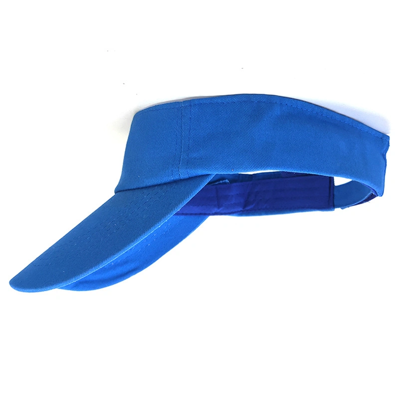 Custom New Sun Visor Einfarbige Baumwolle Golfkappe Outdoor Sport Verstellbare Strandvisier-Mütze