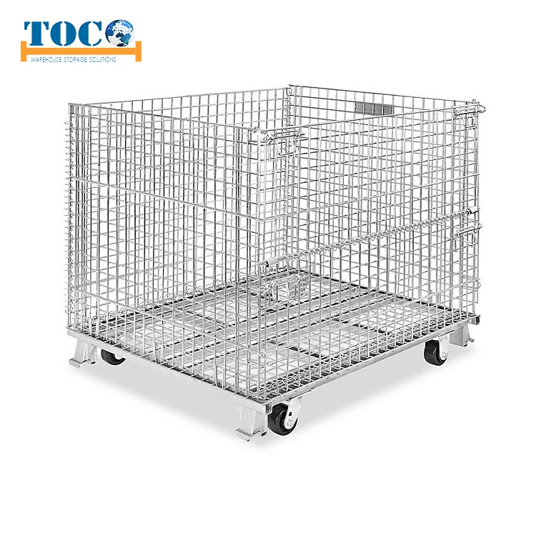 Customized Logistic Collapsible Wire Mesh Roll Cage for Express Delivery