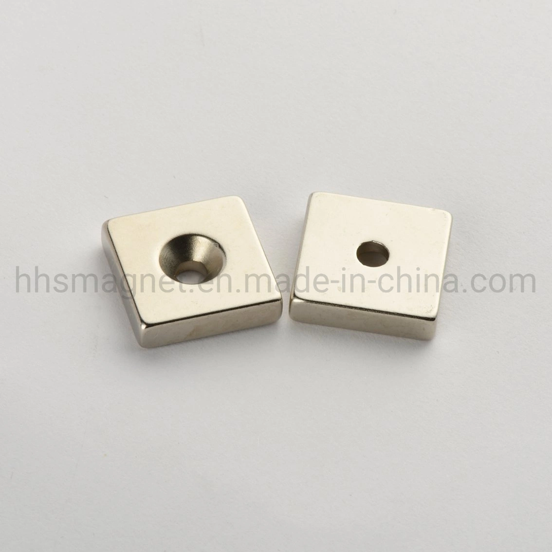 Original Factory Strong Sintered Neodymium Block Magnet with Countersunk Hole