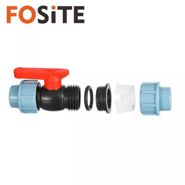 OEM ISO17885 CE PN16 PN10 Bewässerungsrohrfittings, Steckmontage Pressfittings PP PE PE PE Kunststoff Kugelventil