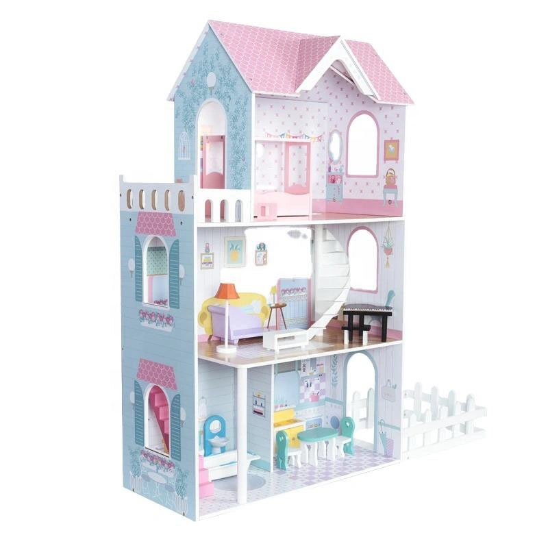 Wooden Fantastic Dollhouse Barbie House Toy