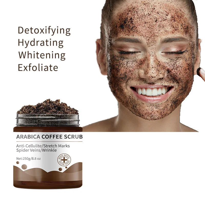 Natural Exfoliating Whitening Organic Coffee Face and Body Scrub