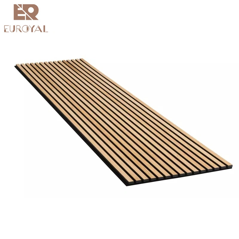 Slat Wall Covering MDF Wood Veneer Pet Acoustic Slatted Wooden Ceiling Panel