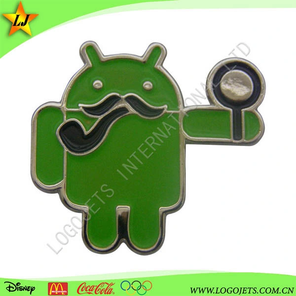 Fashion Customized Metal Iron Stamp Soft Enamel Android Souvenir Badge Lapel Pin Corporate Gift