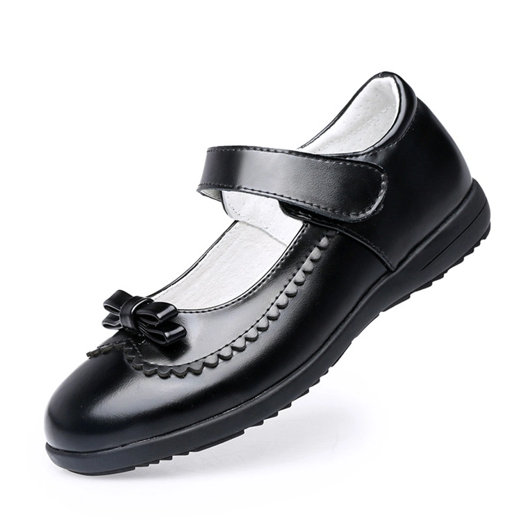 Student Back to School Kids Shoes Black Leather Kids School Shoes